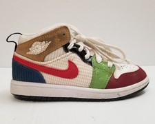 Nike Air Jordan 1 Mid Toddler Kids Shoes Size 12C Red Blue Green DR6958-100