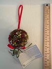 SALZBURG CREATIONS NWT Original Bullion Wired Red Green Gold Clove Kissing Ball — photo 3