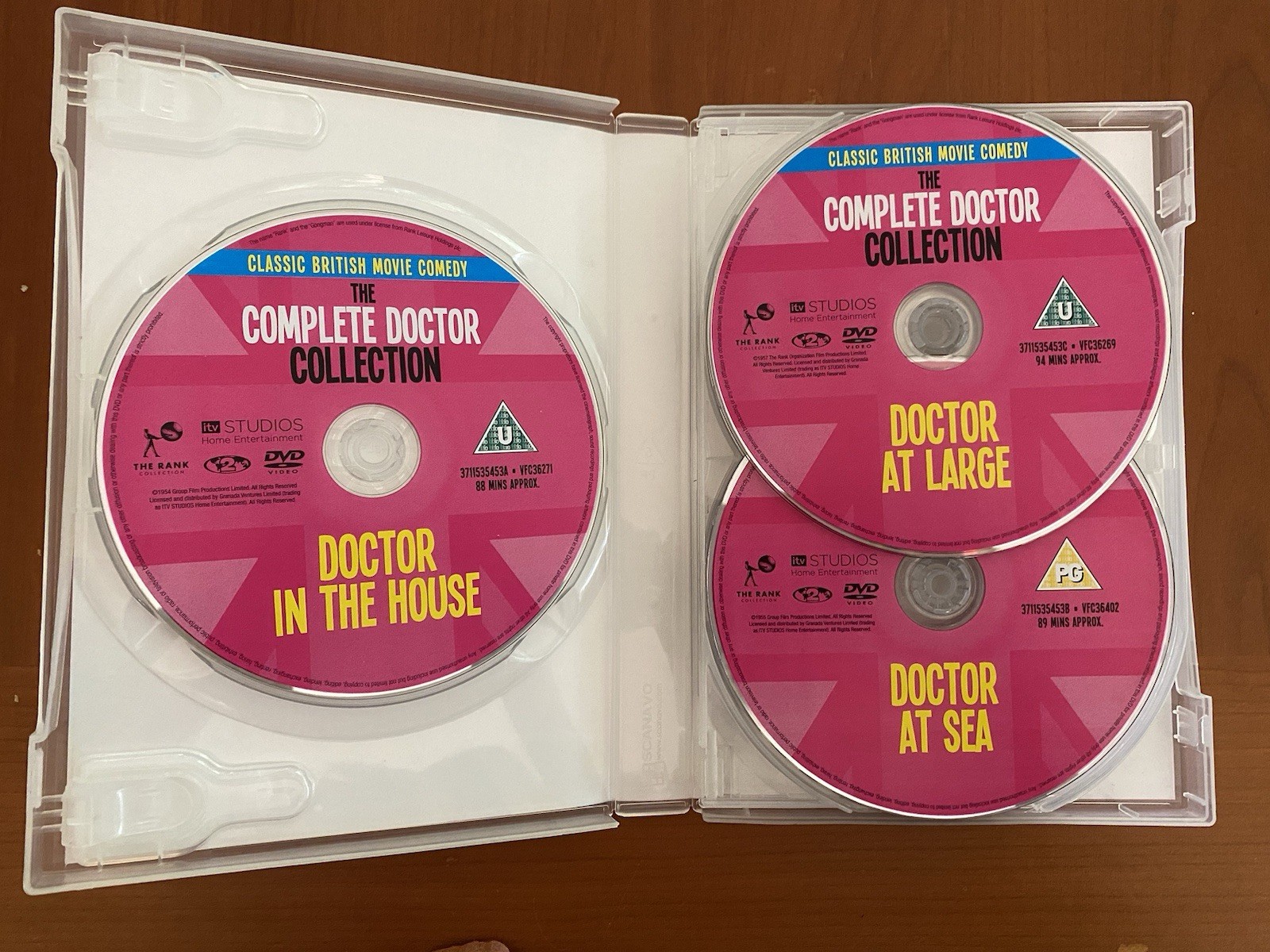 The Complete Doctor Collection, seven classic British comedies, DVD set,Like New