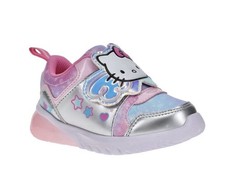 HELLO KITTY Toddler Girls Size 7 Light-Up Fashion Sneakers Straps Pink