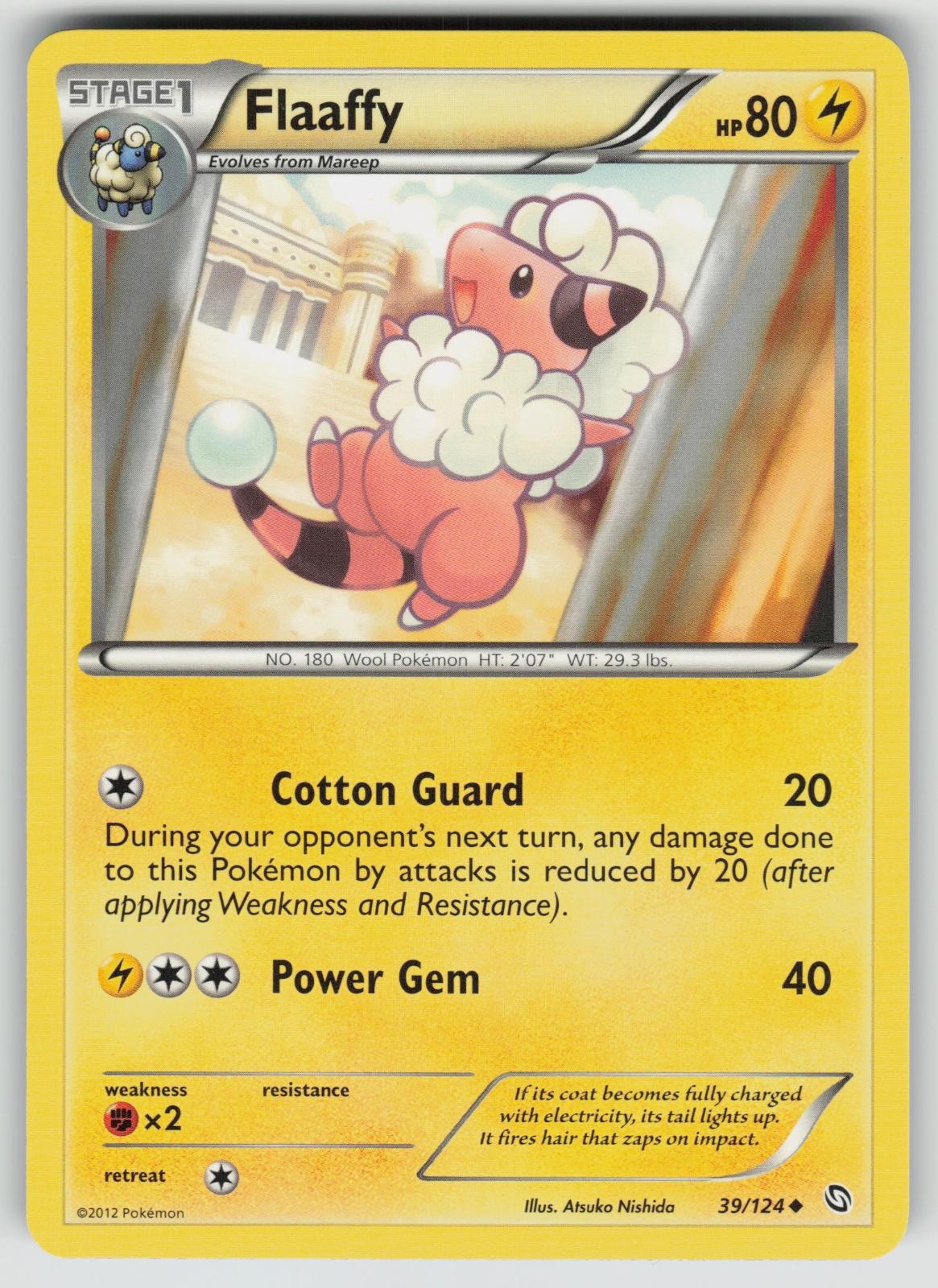 FLAAFFY 39/124 UNCOMMON DRAGONS EXALTED POKEMON NEAR MINT