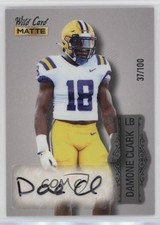 2022 Wild Card MATTE Auto Silver - Silver Foil 37/100 Damone Clark Auto 0v72