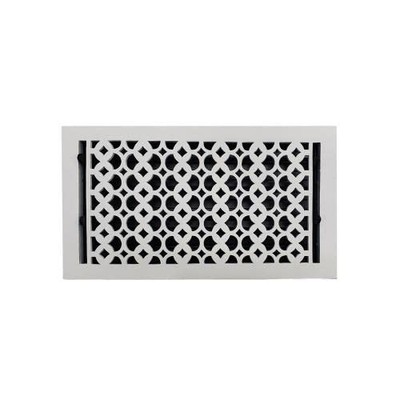Prima Decorative Hardware Floor Register 8''x14'' VR-100 Cast Aluminum-White