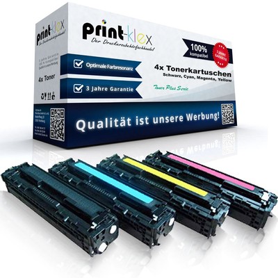 4x fürb Toner für HP LaserJet Pro-200-color-M-276-nw Black Cy Toner Plus