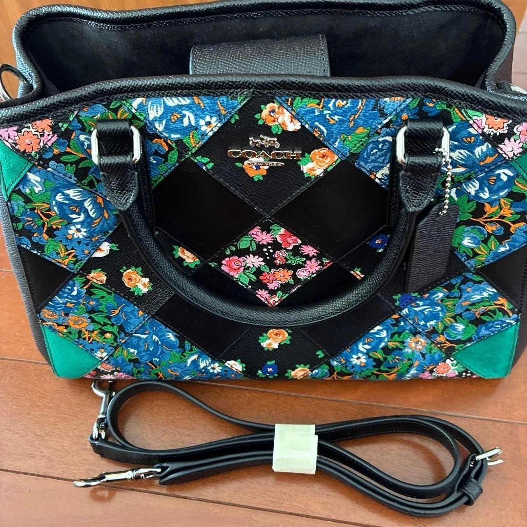 バッグ COACH Signature Patchwork Flower Bag Coach Patchwork Black Bags & Handbags for Women | eBay
