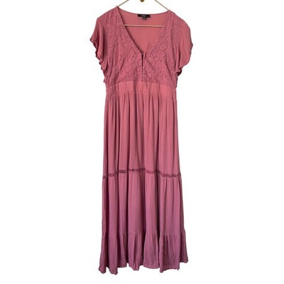lulus boho maxi dress Boho Maxi Dress - Casual Dress - Burgundy Dress