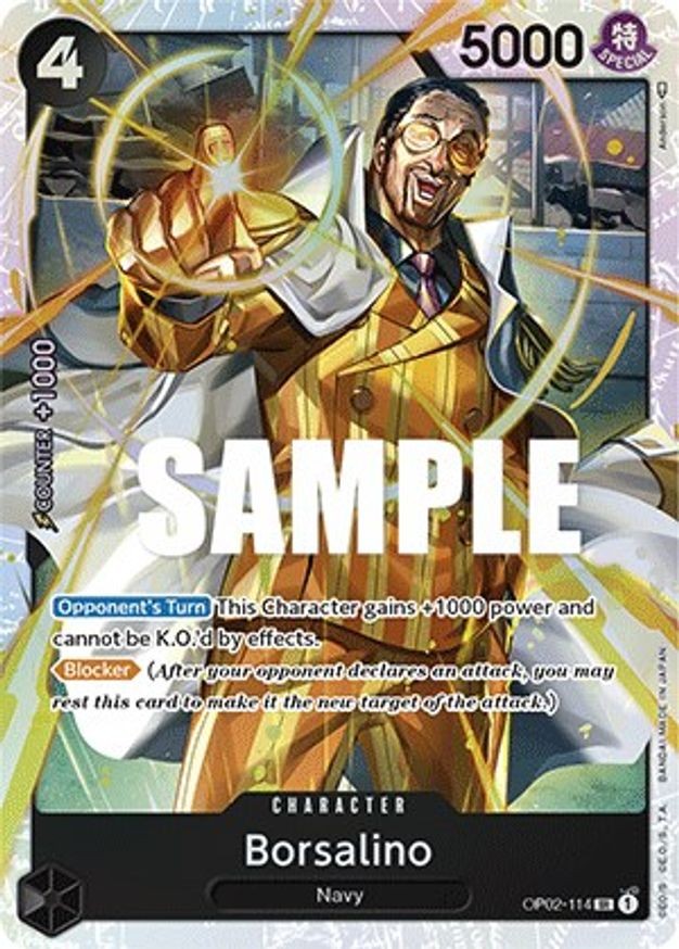 One Piece Borsalino (OP02-114/258) OP02 Paramount War NM FOIL
