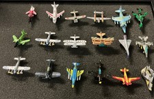 Micro Machines 1980s Galoob Vintage Lot Of 18 Jets , Bi Plane WW2 Some Rare