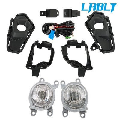 LABLT Front LED Fog Lights Assy w/Black Cover For 2023-2024 Toyota Rav4 LE XLE