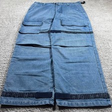 NWT Baggy Y2K 2000 s Shuttle Strap Marithe Francois Girbaud Cargo Denim Jeans