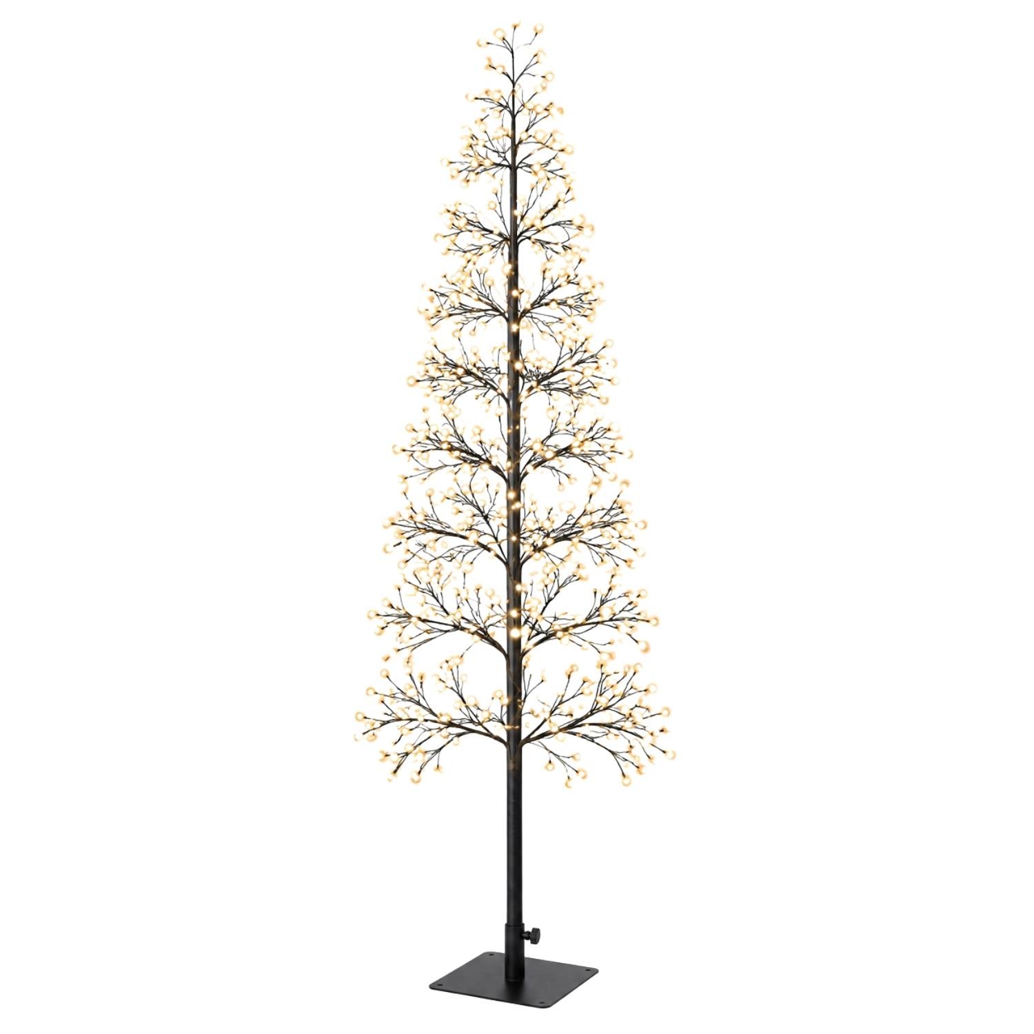 Black Light Up Tree Warm White Christmas Decoration 120cm Indoor Outdoor