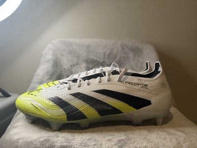 Size 8 - Adidas Mens Predator Elite SG JI1067 White Green Soccer Cleats