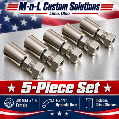 5 Each JIS 60° Cone 18611-14-04 (M14x1.5  For 1/4'' Hose)