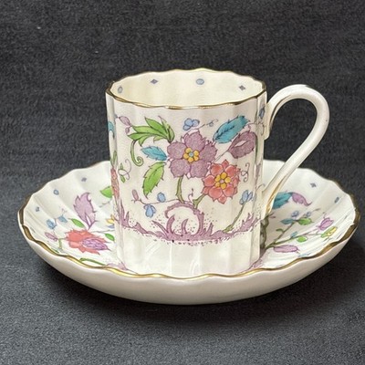 Royal Worcester KASHMIR Demitasse Cup and Saucer Set