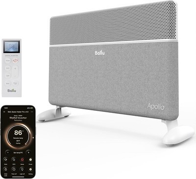 Ballu Smart Panel Heater WiFi Alexa Quiet Energy Efficient Large Room White