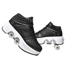 Double-Row Deform Wheel Automatic Walking Shoes Invisible Deformation Roller Ska