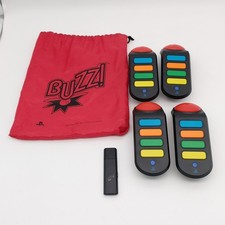 4 buzzer wireless + ricevitore e custodia per Sony PS3 PlayStation 3