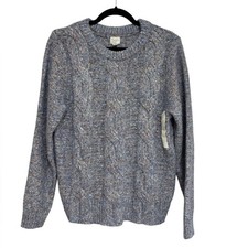 NWT Target A New Day Cable Knit Crewneck Sweater in Light Blue Heather - Size S
