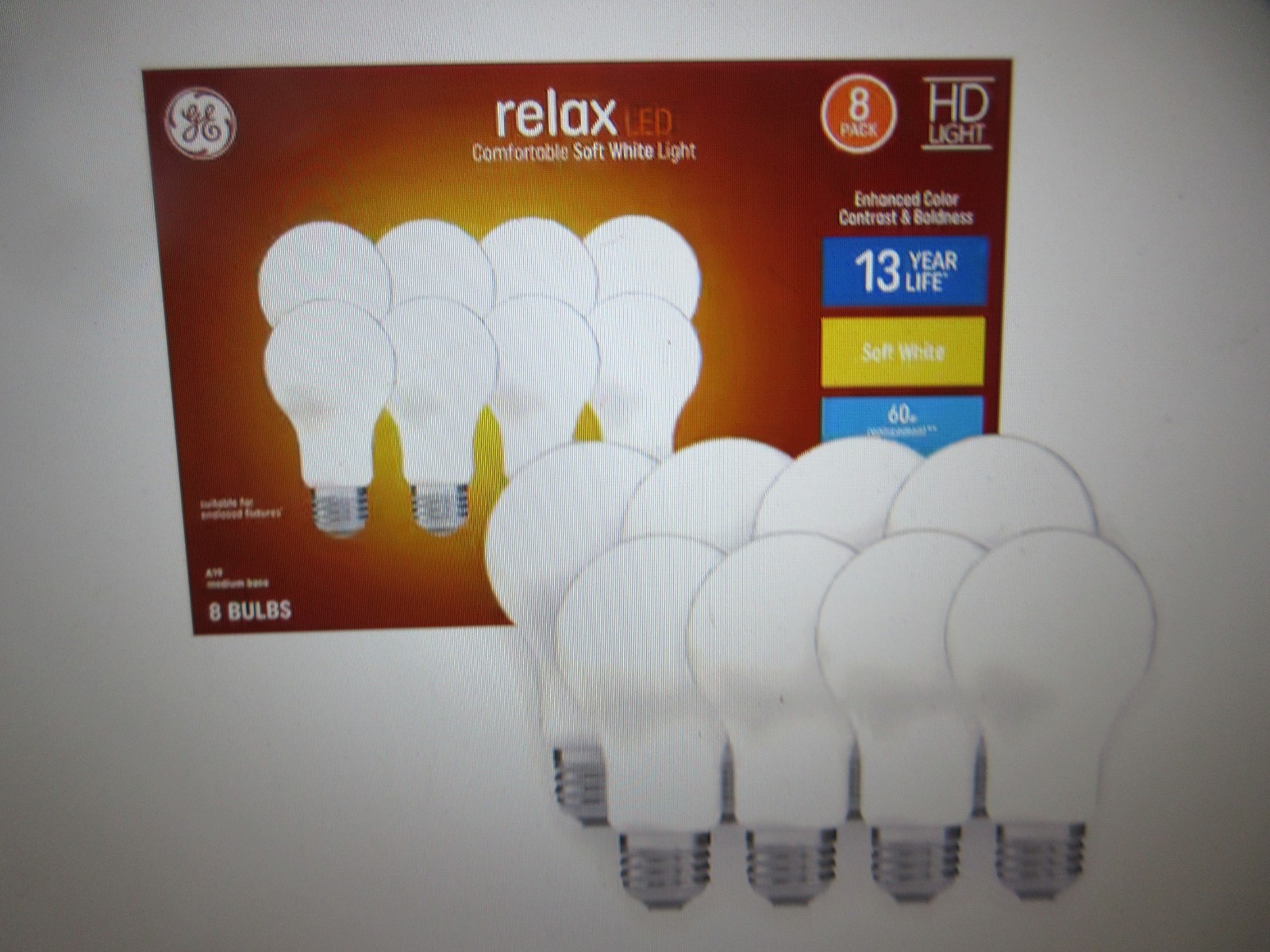 GE 60-Watt Equivalent A19 E26 Dimmable LED Light bulb, Soft 