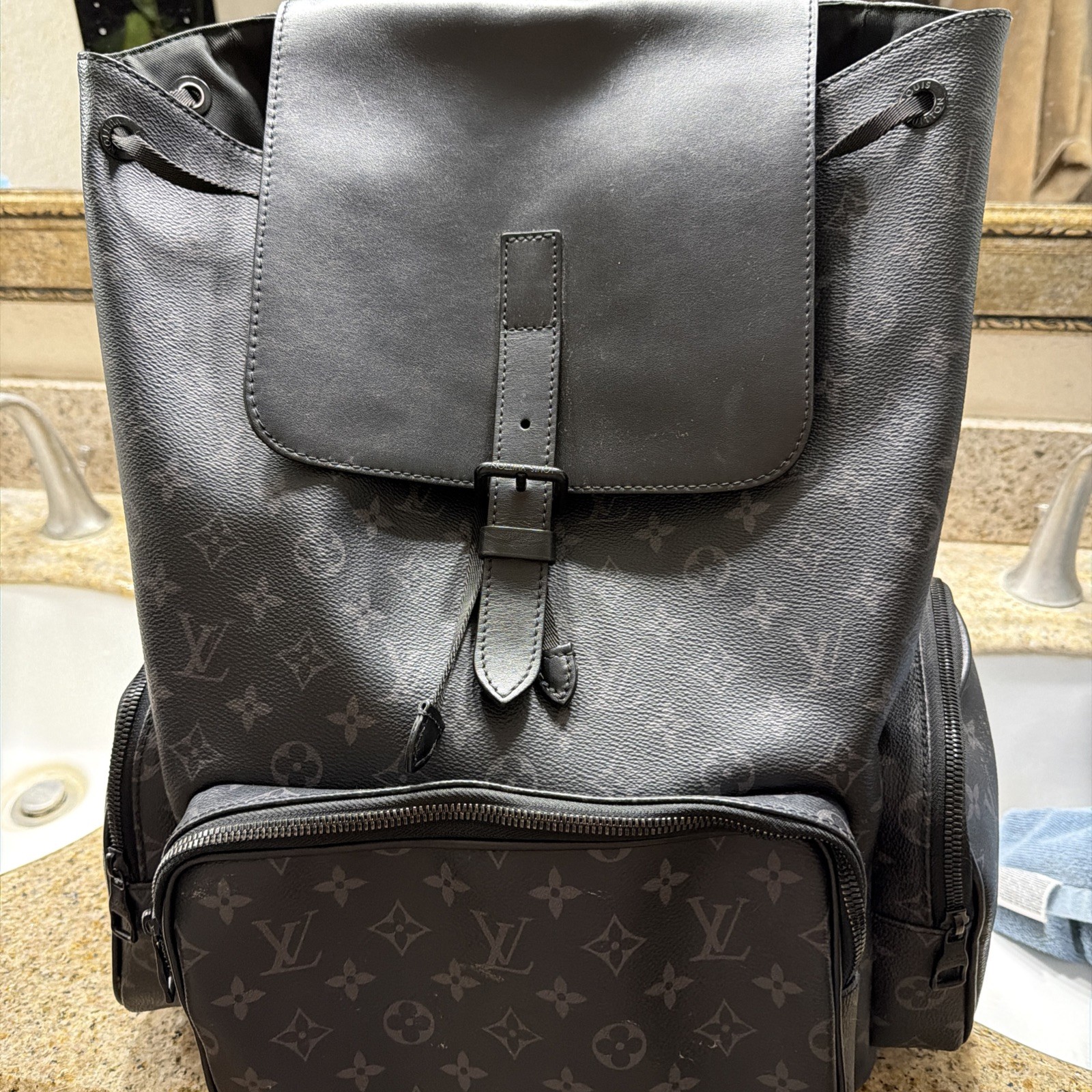 LOUIS VUITTON -MONOGRAM ECLIPSE TRIO BACKPACK