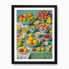 Fruit Bowls Art Print Framed Wall Art Poster Canvas Print Picture