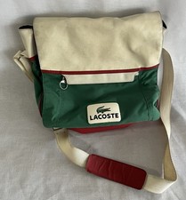vintage LACOSTE RETRO SPORT crossbody messenger's bag nylon / pvc VGUC