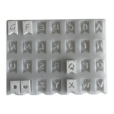 Silicone Letter Molds Letter Banners Pendant Molds Silicone Texture for Crafting