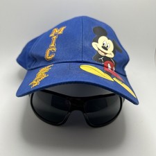 Disney Mickey Mouse Ball Cap Attached Sunglasses Boys Souvenir Adjustable Hat
