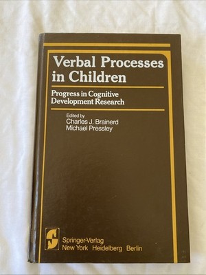 Verbal Processes In Children Development Research Brainerd Pressley Hardcover