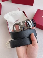 Salvatore Ferragamo Leather Belt Gancini Buckle NEW In Box