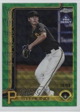 2025 Topps Pro Debut Chrome Green Wave Refractor 38/99 Levi Sterling #PDC-34 hg6