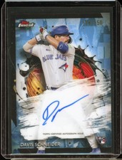 2024 Topps Finest DAVIS SCHNEIDER rookie RC autograph AUTO blue numbered #/150