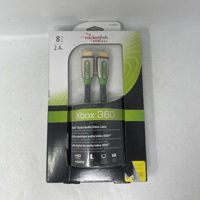 New Sealed Rocketfish Gaming HDMI Digital Audio/Video/Stereo Cable 8ft Xbox 360