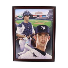 Jorge Posada New York Yankees Autographed Doo S. Oh Painted 24x32 Canvas Steiner
