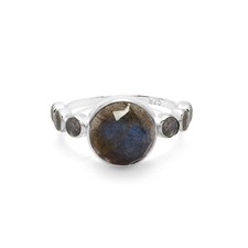 Labradorite Gemstone Ring Solid 925 Sterling Silver Handmade Bezel Set Jewelry