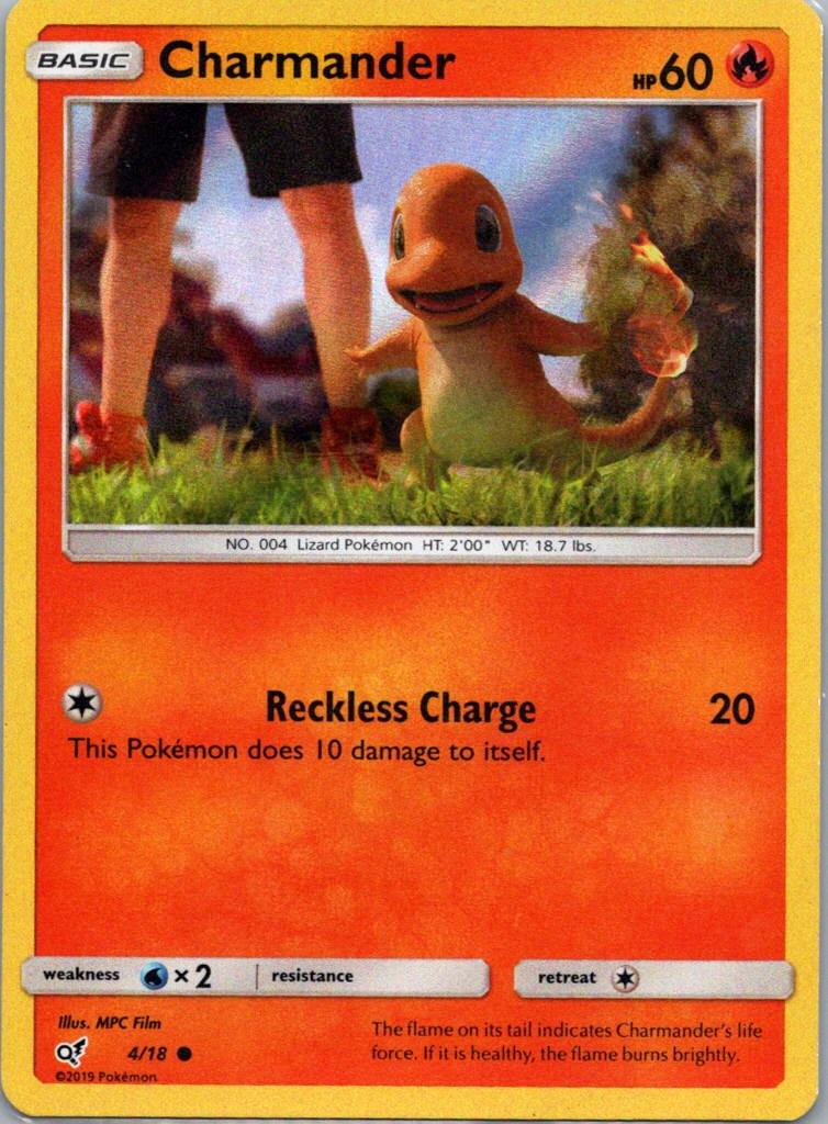 Pokemon TCG Charmander 4/18 Detective Pikachu Holo MP