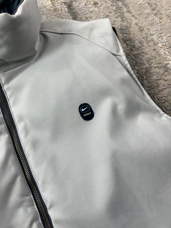 Vintage Retro 00’s y2k Nike Reversible Swoosh Embroidered Blue Navy Body Warmer image 8