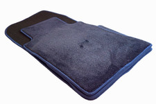 Lengenfelder Velours Fußmatten für Mercedes Benz W124 S124 + RUTSCHFEST + BLAU