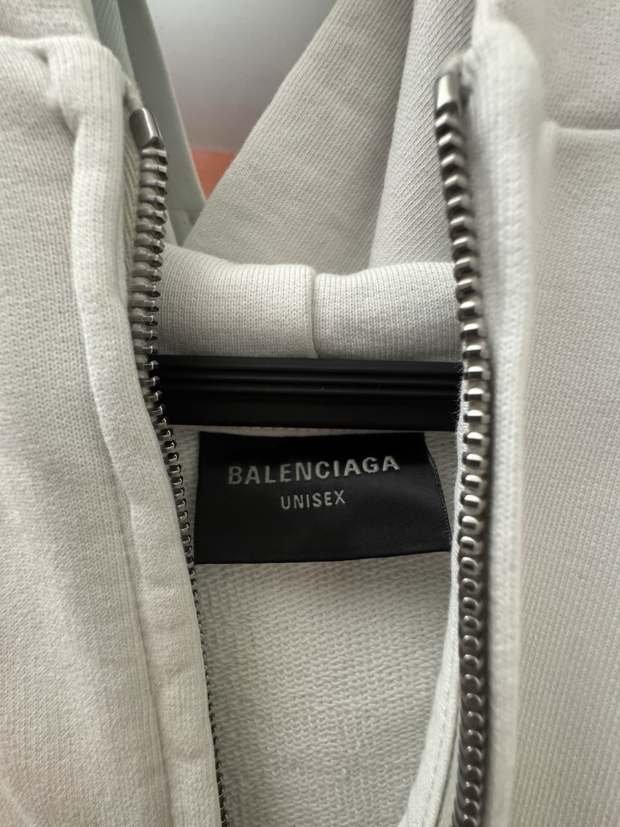 Balenciaga Energy Label Zip Up Hoodie | eBay
