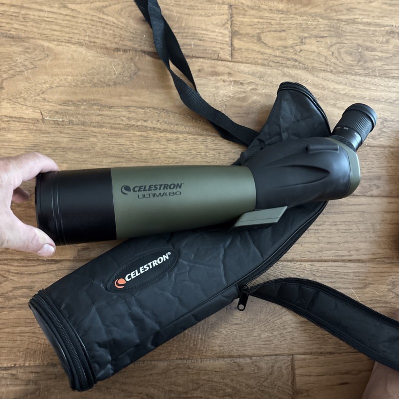 Celestron – Ultima 80 Angled Spotting Scope – 20-60x Zoom Eyepiece – Multi-Co...