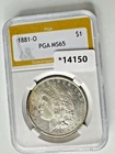 1881 O Morgan Silver Dollar ms65