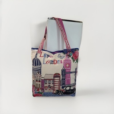 Accessorize London Tote Bag with 3D accessories London landscape 