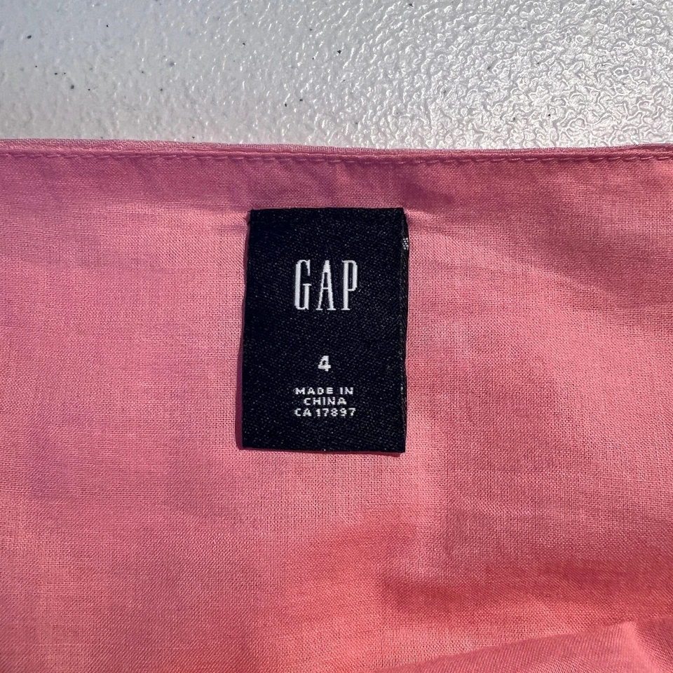Vintage Gap Y2K Coquette Babydoll Cami Top Womens 4 Pleated Silk Pink Fairy - Image 4 of 4