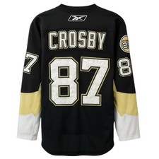 2007/08 PITTSBURG PENGUINS #87 CROSBY CAPTAIN 250th RARE HOCKEY REEBOK JERSEY 50