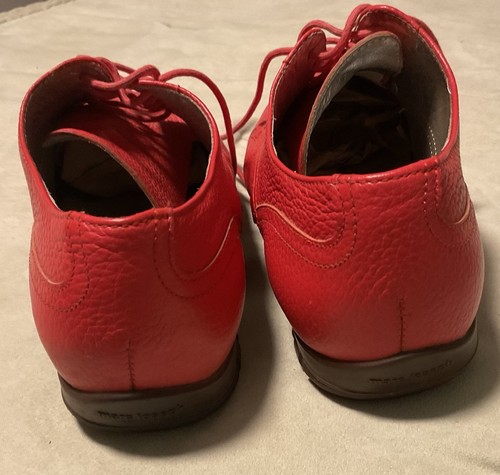 Scarpe da golf artigianali Marc Joseph New York Oxford in pelle rossa da donna misura 9,5 - Foto 4 di 6
