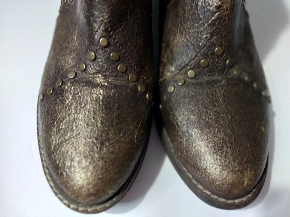 Very Volatile Women's Fringed Brown Leather Ankle Boots Size 10 - Image 4 of 4