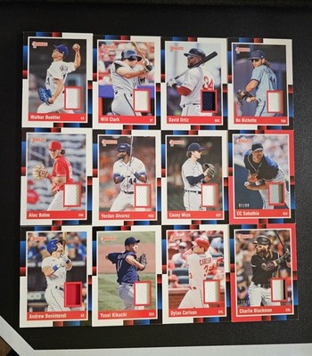 12- 2022 Donruss Retro 1988 Materials  Ortiz Clark Mize Bichette Bohm Buehler 