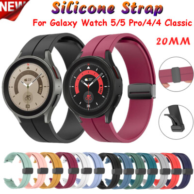 Silicone Magnetic Watch Band Strap For Samsung Galaxy Watch 5/5 Pro/4/4  Classic