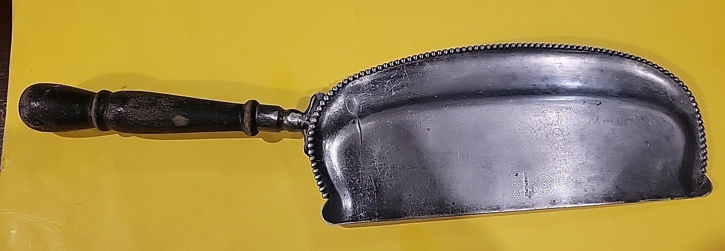 Antique Silver Plate Silent Butler Metal Crumb Catcher St Louis Silver Co