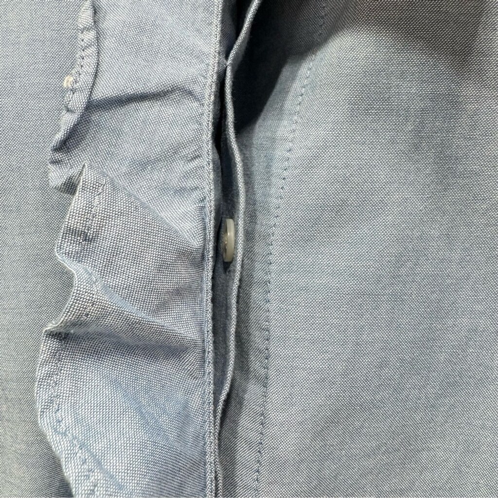 Talbots Blue Chambray Button Front Ruffle Tailore… - image 11